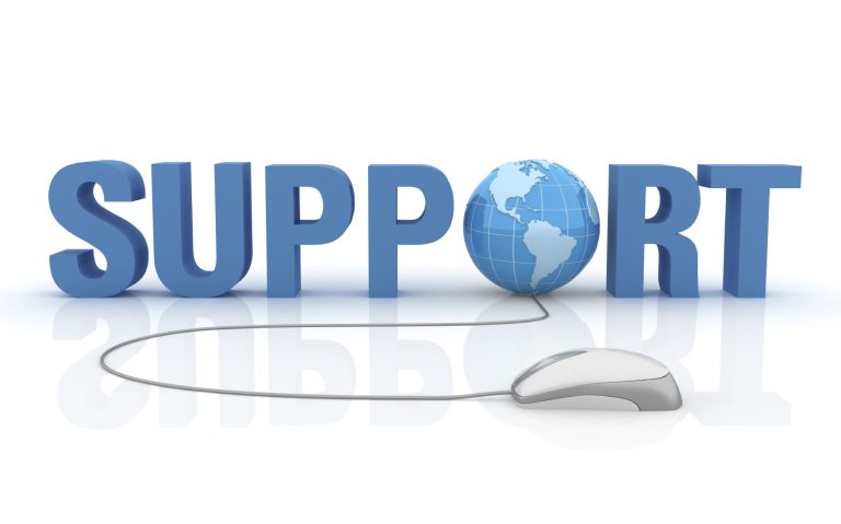 The Word Support with a computer mouse
