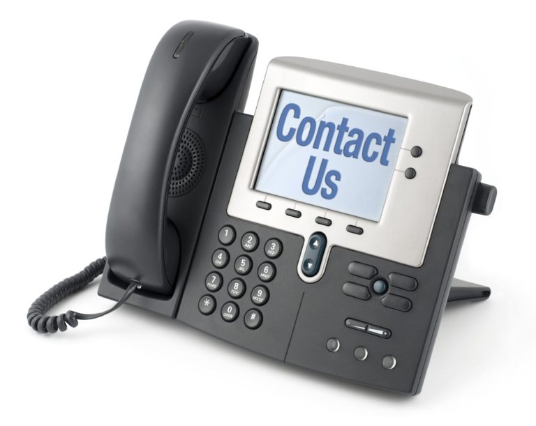 Business VoIP system with desk phones, representing modern communication solutions for businesses using Voice over Internet Protocol technology.
